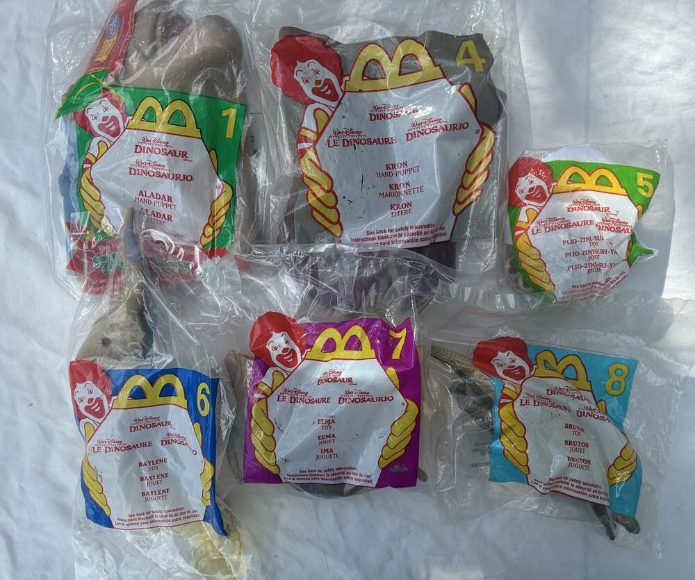 McDonalds Disney Happy Meal Toys - Dinosaur Lot of 6 Vintage
